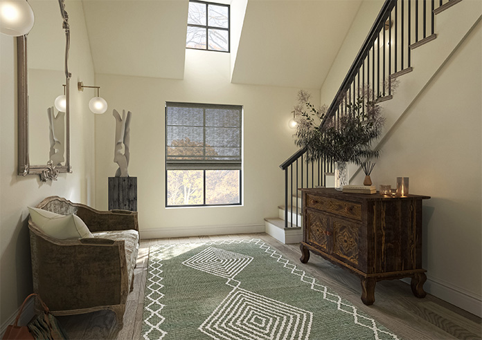 Tucson Voile, Zinc - Motorised Roman Blind - Image 6